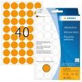 [2254] Herma Haftetiketten Ø 19 mm Leuchtorange, 960 Etiketten pro Packung